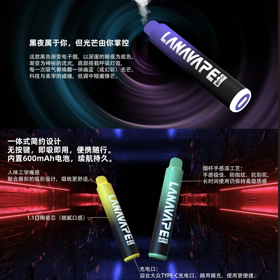 LANAVAPE ZOLT 8000 Puffs 拋棄式電子煙功能與結構介紹